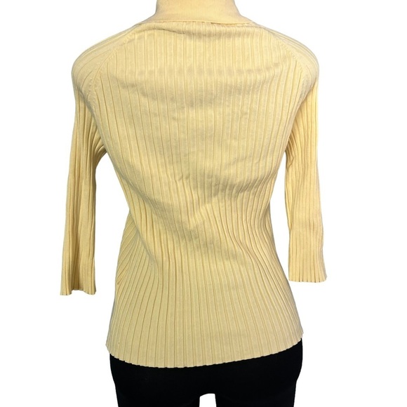 3/$30 🍂 Belldini Yellow Knit Y2K Bling Collared Sweater - Picture 5 of 9